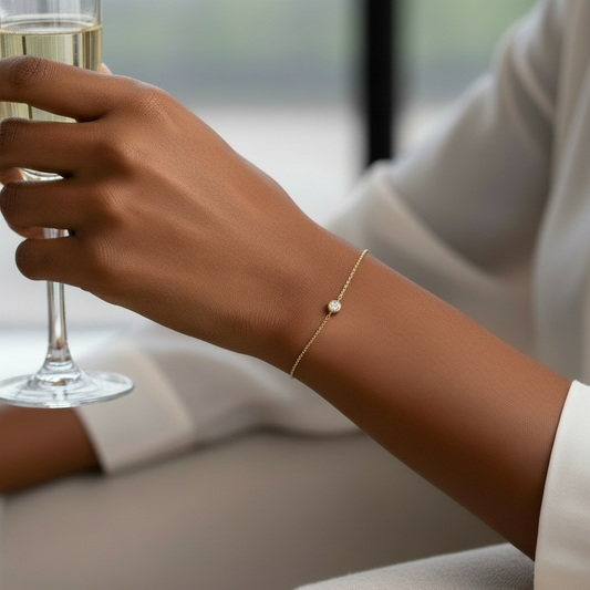 Armband Tilda The Good Bling nachhaltiger Schmuck Gelbgold Labordiamant