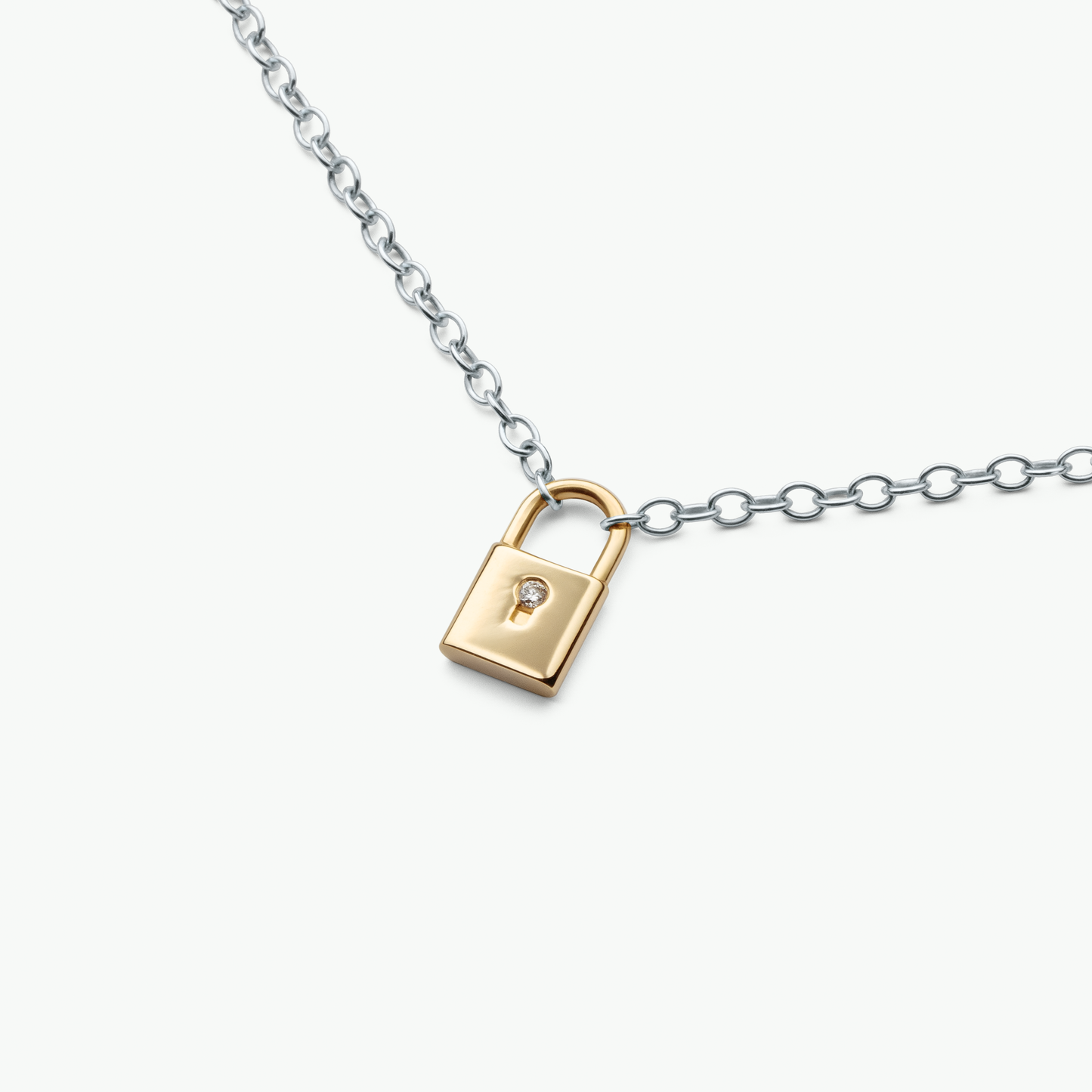 Love Lock Kette - Schmuck aus recyceltem Gold mit Labordiamanten - The Good Bling Berlin