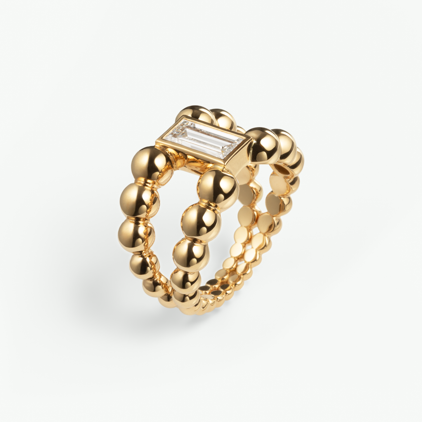 Pippa Ring Baguette - Schmuck aus recyceltem Gold mit Labordiamanten - The Good Bling Berlin