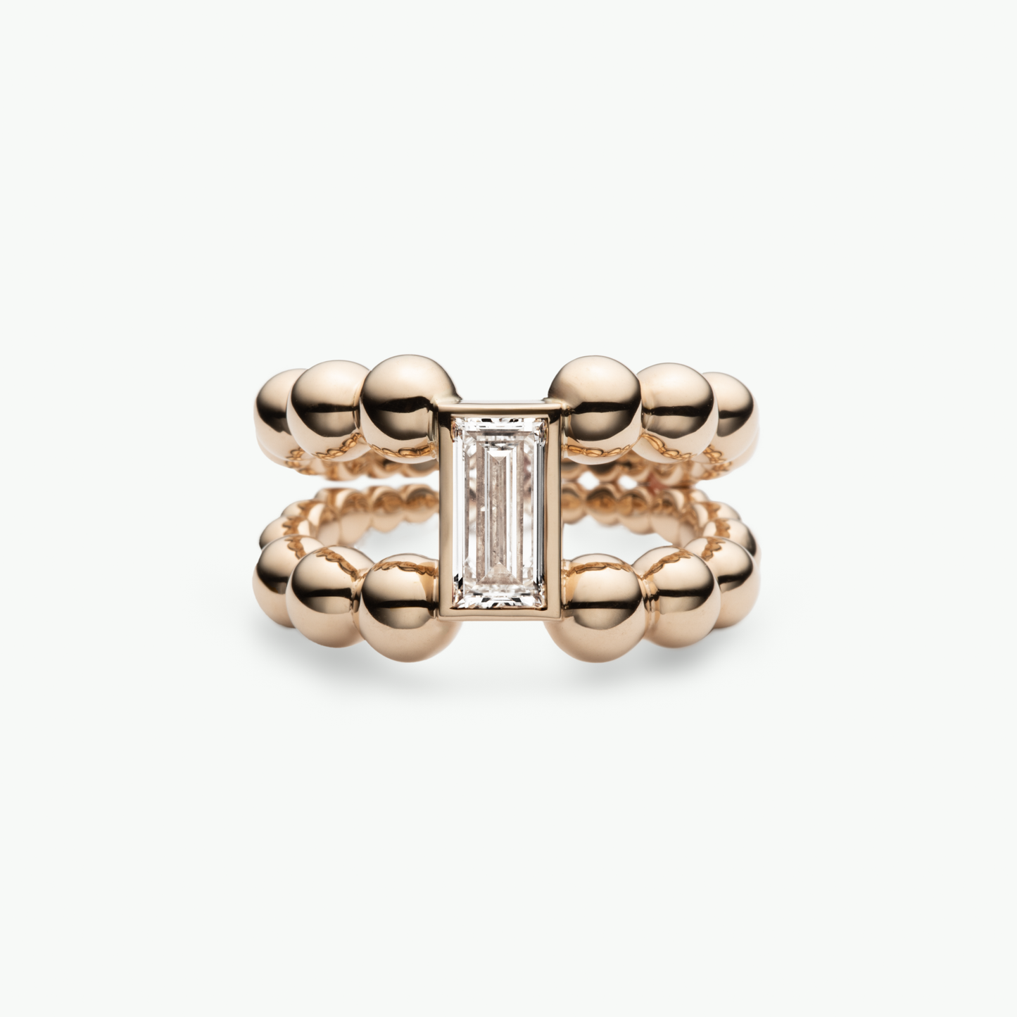 Pippa Ring Baguette - Schmuck aus recyceltem Gold mit Labordiamanten - The Good Bling Berlin
