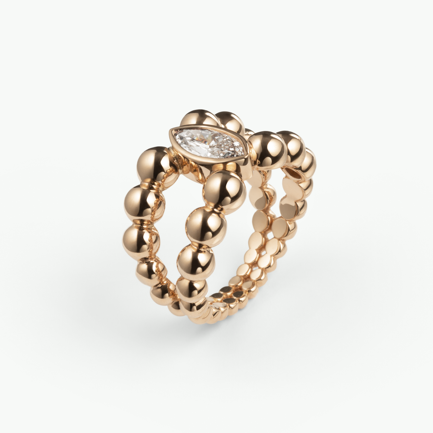 Pippa Ring Marquise - Schmuck aus recyceltem Gold mit Labordiamanten - The Good Bling Berlin