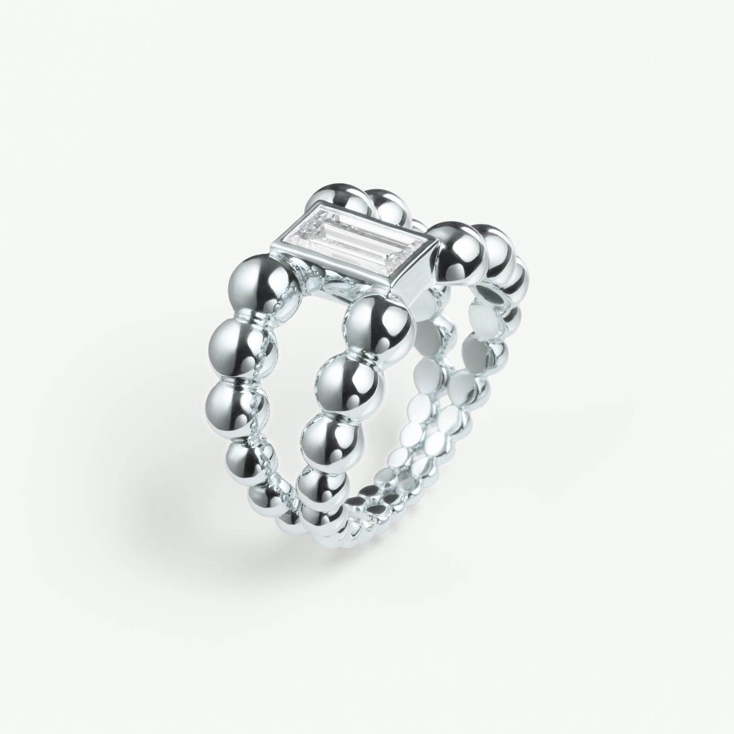 Pippa Ring Baguette - Schmuck aus recyceltem Gold mit Labordiamanten - The Good Bling Berlin