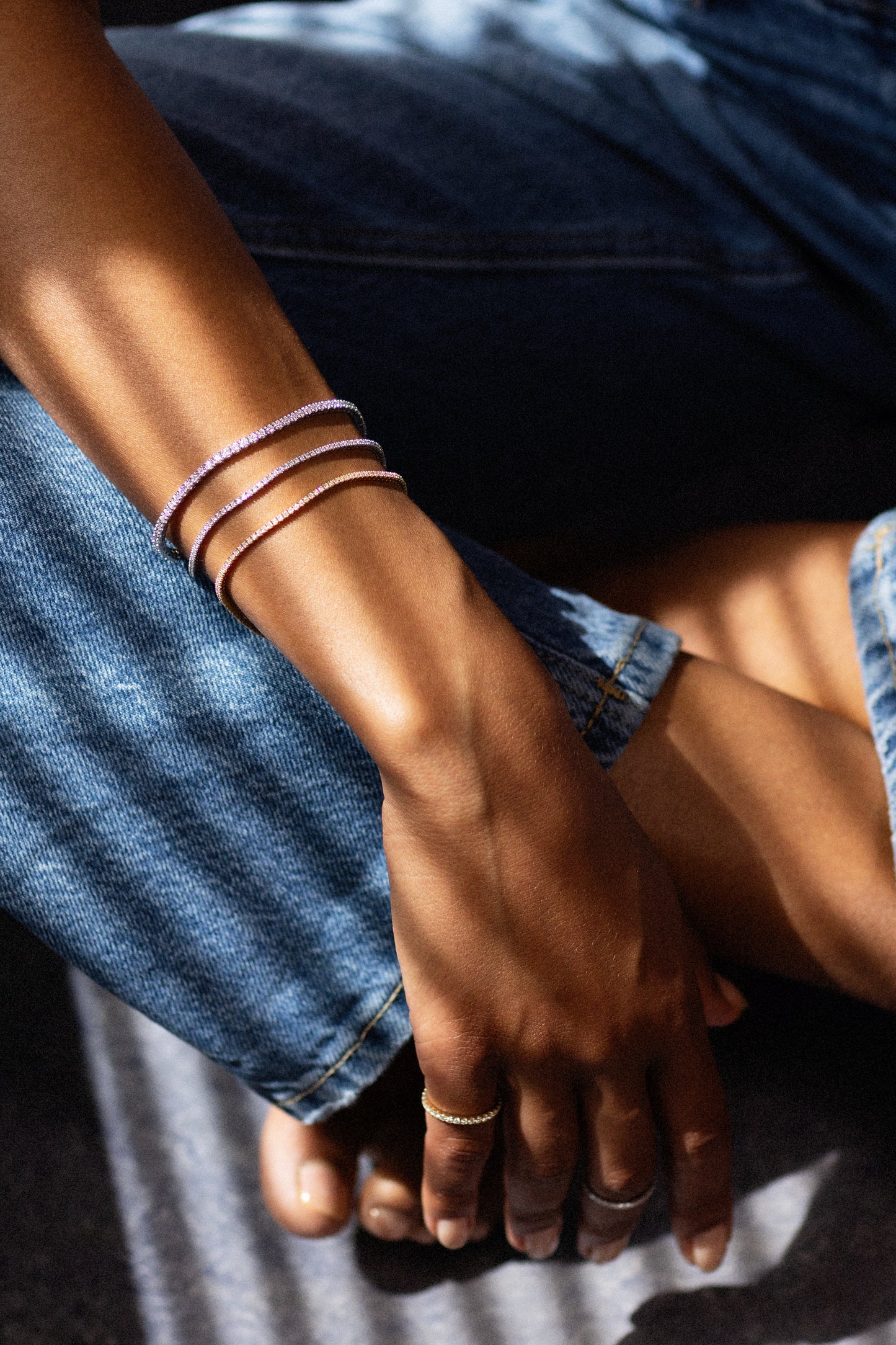 Billie Tennisarmband - Schmuck aus recyceltem Gold mit Labordiamanten - The Good Bling Berlin