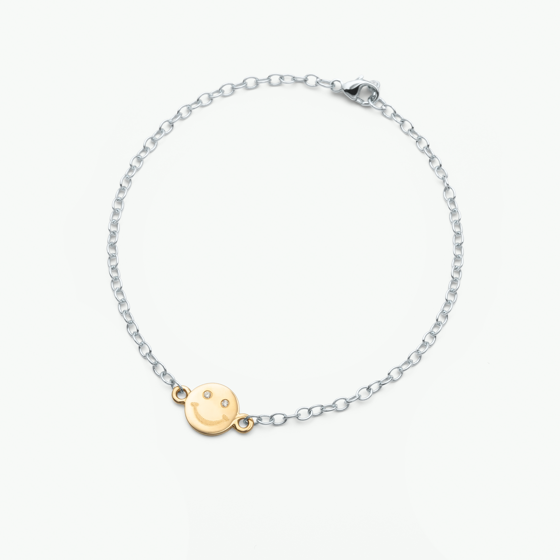 Playful Smile Armband Silber - Schmuck aus recyceltem Gold mit Labordiamanten - The Good Bling Berlin