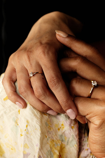 Zoe Ring - Schmuck aus recyceltem Gold mit Labordiamanten - The Good Bling Berlin