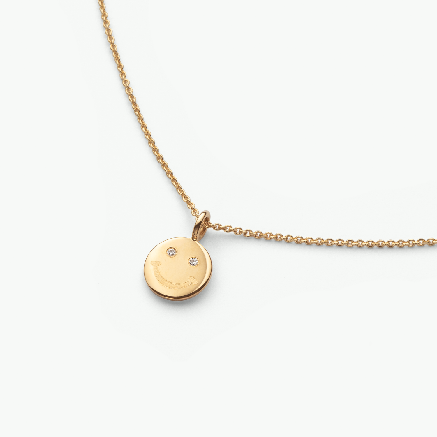 Golden Smile Kette - Schmuck aus recyceltem Gold mit Labordiamanten - The Good Bling Berlin