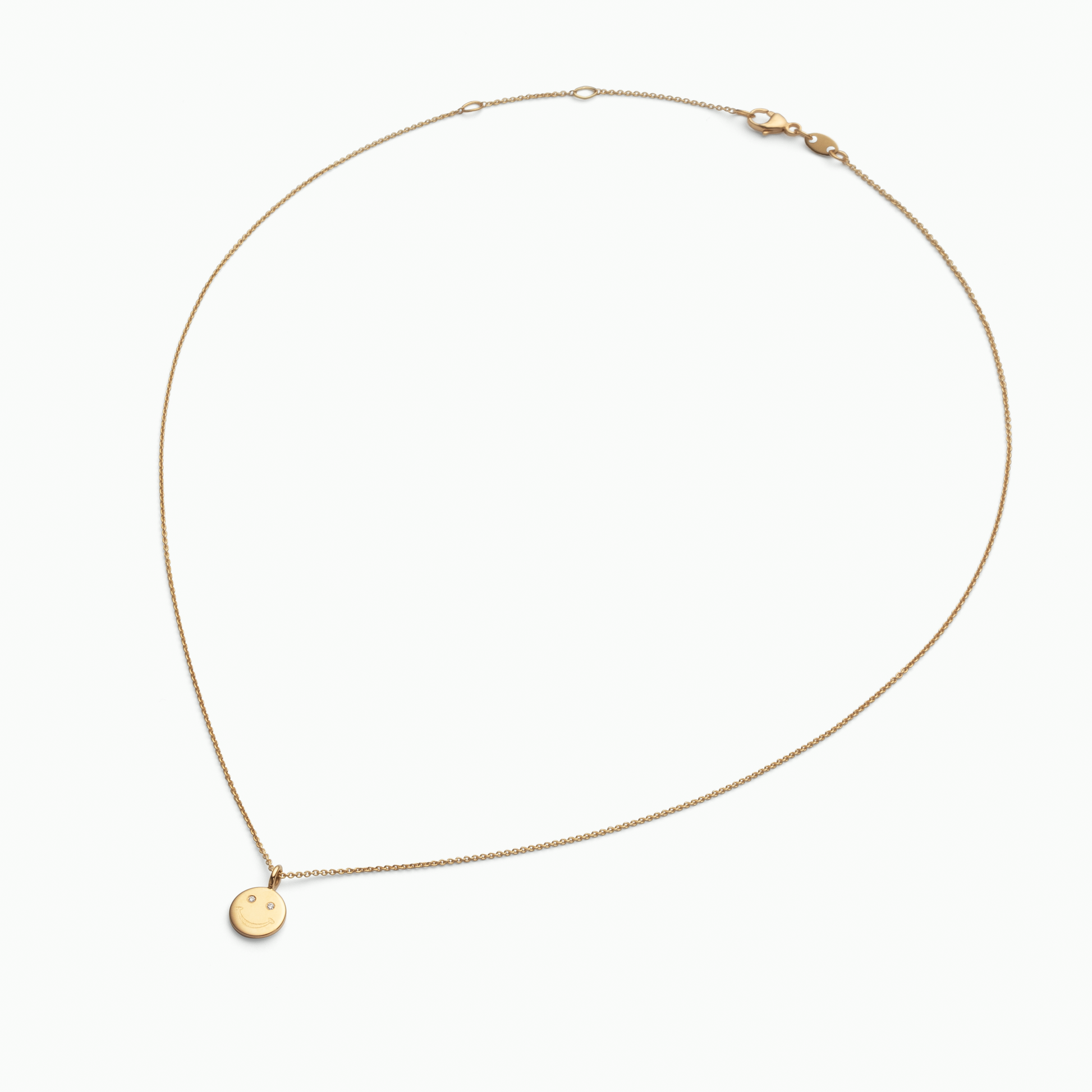 Golden Smile Kette - Schmuck aus recyceltem Gold mit Labordiamanten - The Good Bling Berlin