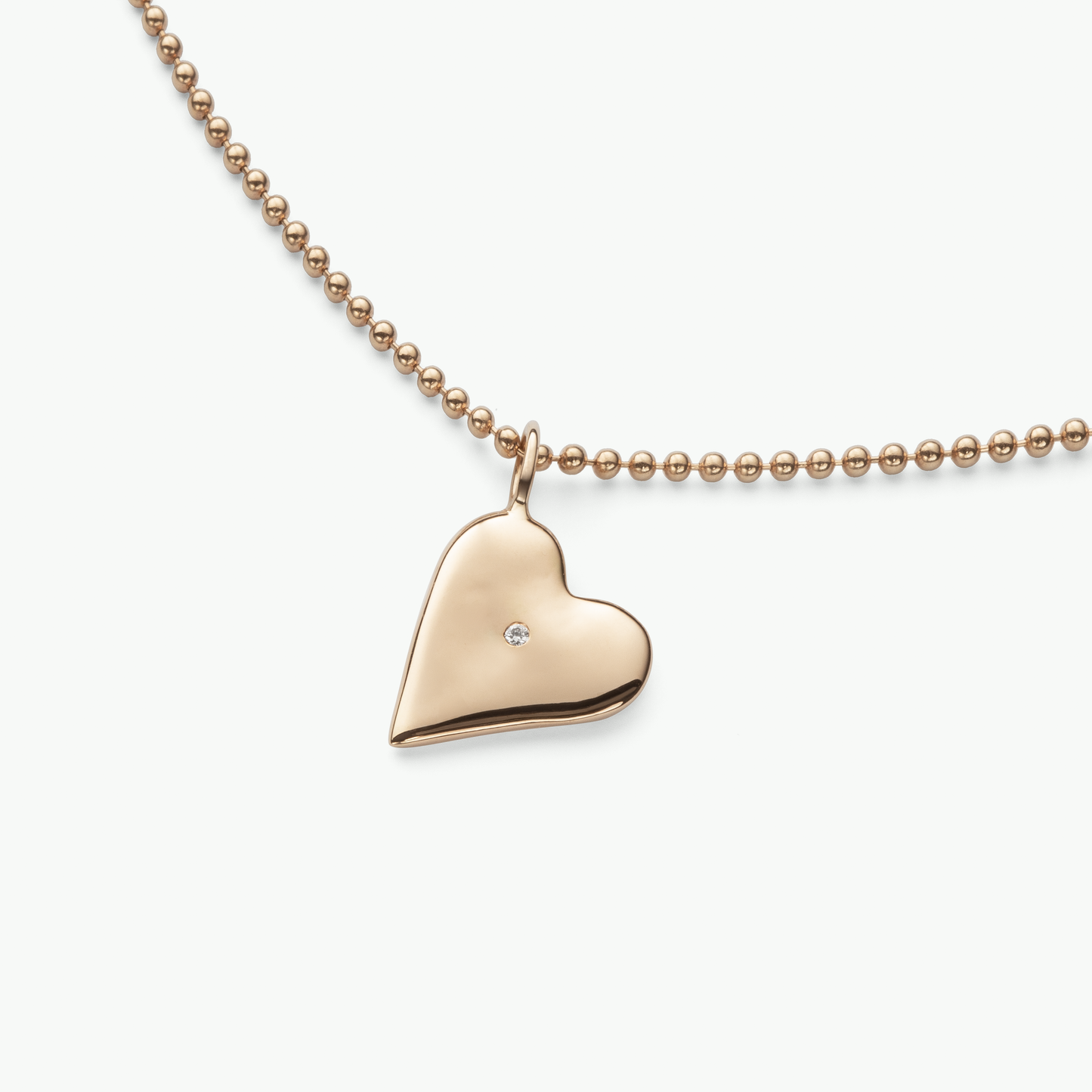 Suki Herz Kettenanhänger - Schmuck aus recyceltem Gold mit Labordiamanten - The Good Bling Berlin
