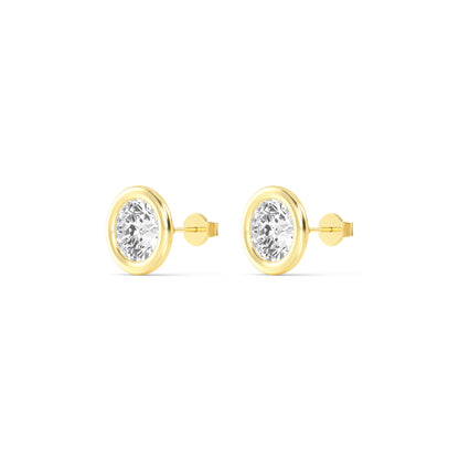 Ohrstecker Smilla mit Brillant aus Labor Diamanten und recyceltem Gold