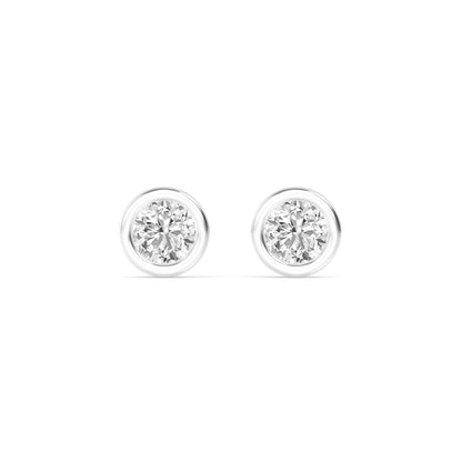Ohrstecker Smilla mit Brillant aus Labor Diamanten und recyceltem Weißgold
