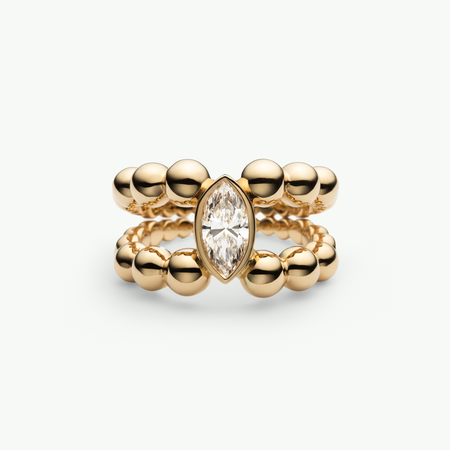 Pippa Ring Marquise - Schmuck aus recyceltem Gold mit Labordiamanten - The Good Bling Berlin