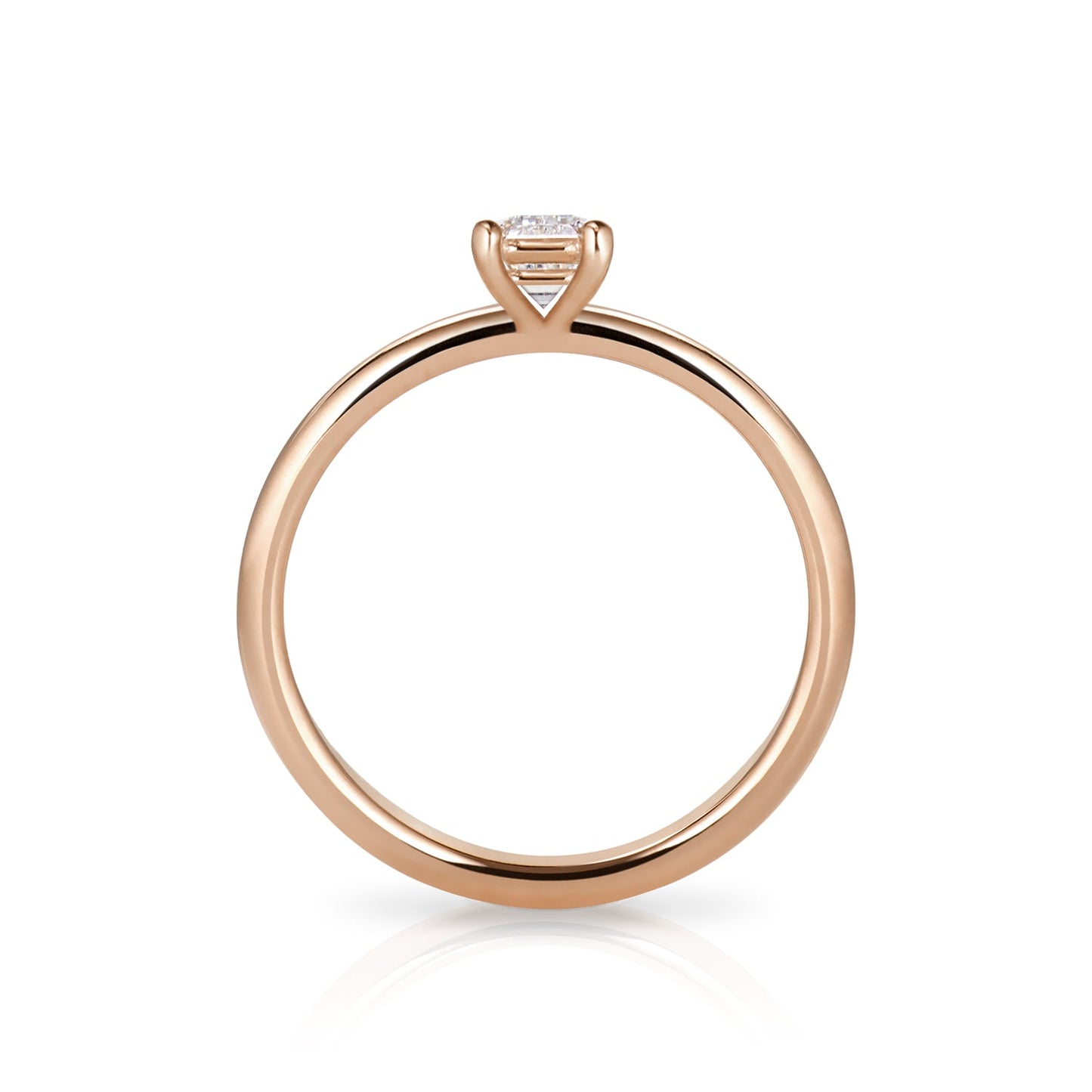 Unser Roségoldener Ring mit den Namen Bella mit Labor gezüchteten Diamante aus unser Tiny Collection.