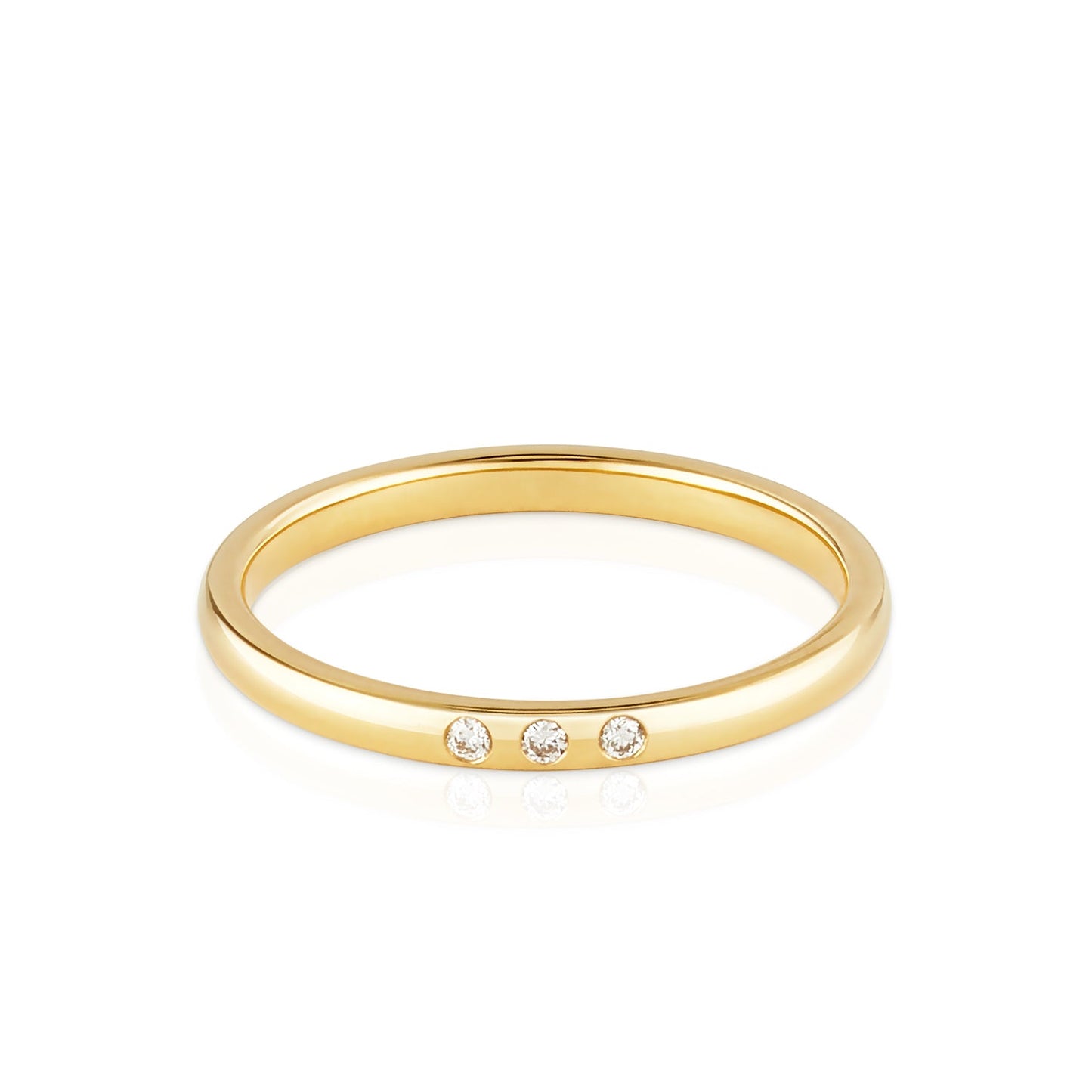 Kim ist ein Ring aus recyceltem Geldbgold und labor Diamanten von Zola Berlin.