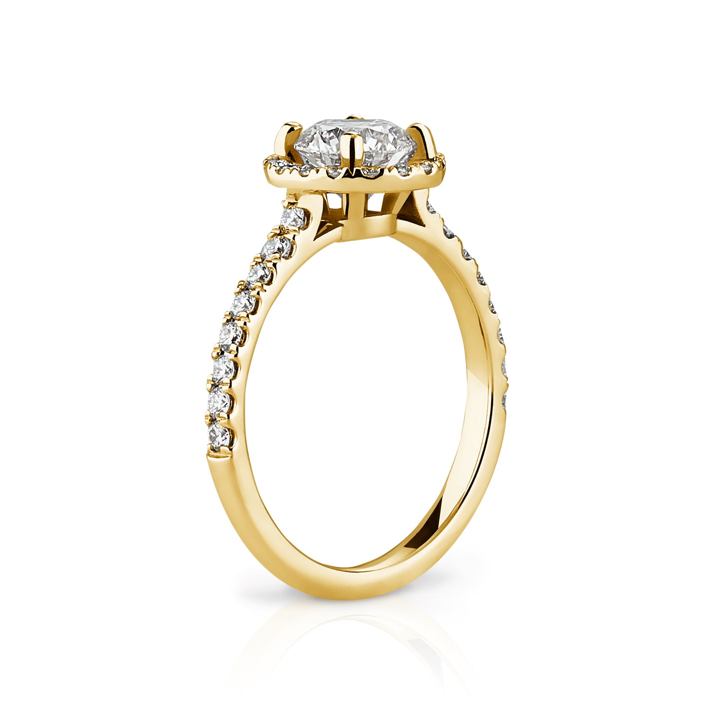 Dieser Ring Heidi von Zola Berlin ist aus recyceltem Gelbgold und Labor gezüchteten Diamanten.